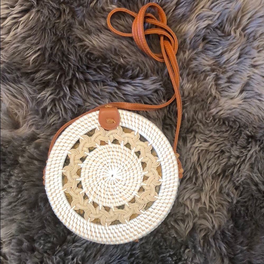 Straw boho bag